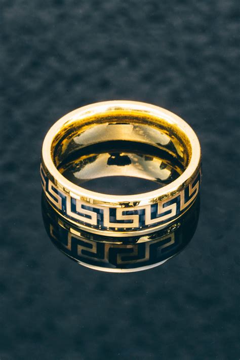 versace gold ring mens|versace men's wedding rings.